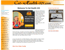 Tablet Screenshot of cat-health-101.com